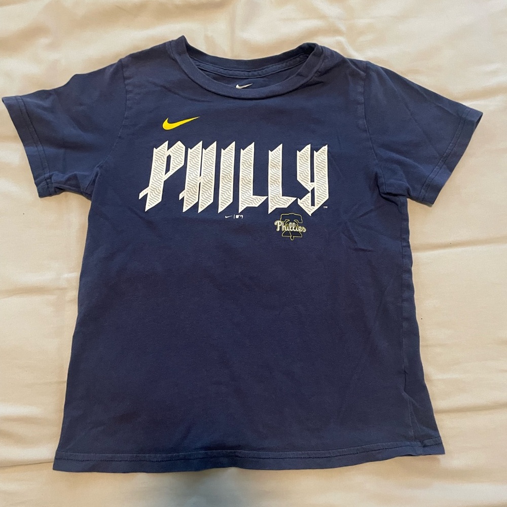 Philly Sports Set (4) Kids T-Shirts Size 7 Phillies Eagles Sixers Nike - Picture 4 of 9